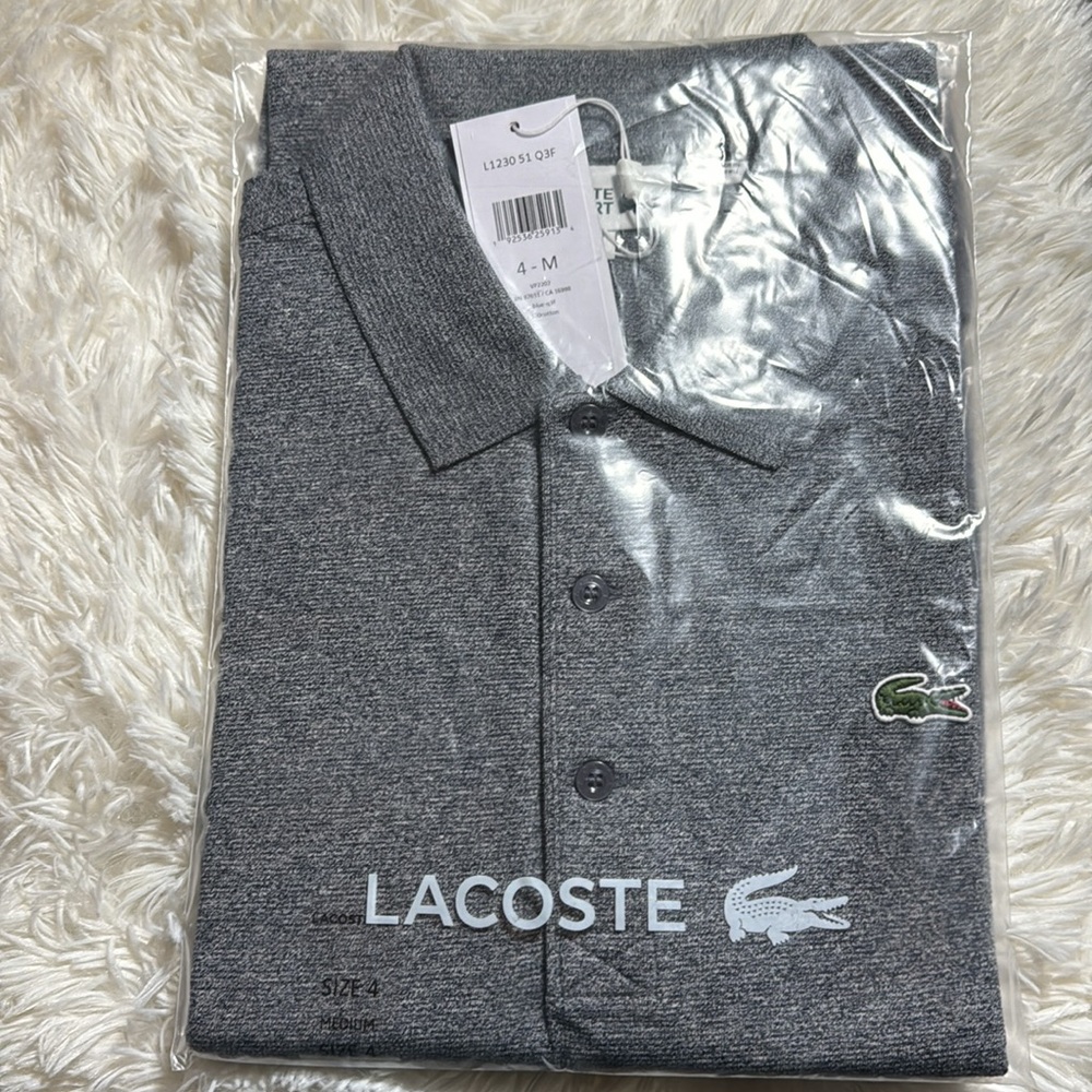 Lacoste Men's Sport Tennis Regular Fit Shirt Print Ultra Lightweight Knit - Picture 2 of 2